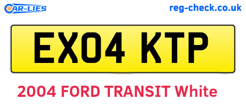 EX04KTP are the vehicle registration plates.