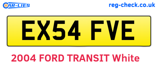 EX54FVE are the vehicle registration plates.