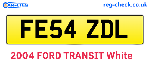 FE54ZDL are the vehicle registration plates.