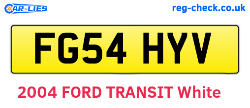 FG54HYV are the vehicle registration plates.