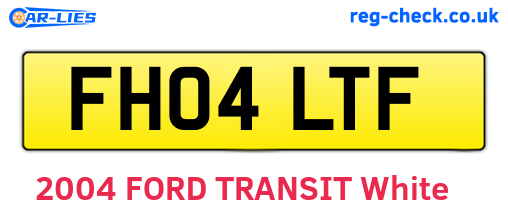 FH04LTF are the vehicle registration plates.