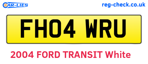 FH04WRU are the vehicle registration plates.
