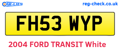 FH53WYP are the vehicle registration plates.
