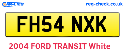 FH54NXK are the vehicle registration plates.