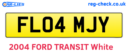 FL04MJY are the vehicle registration plates.