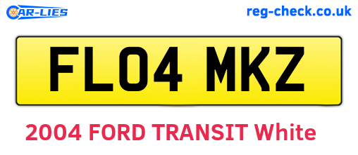 FL04MKZ are the vehicle registration plates.