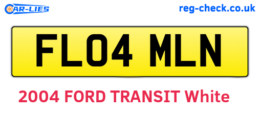 FL04MLN are the vehicle registration plates.