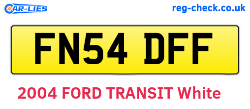 FN54DFF are the vehicle registration plates.