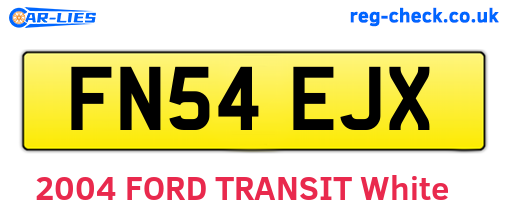 FN54EJX are the vehicle registration plates.