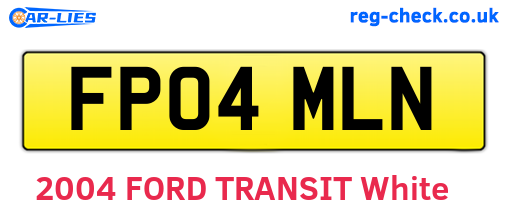 FP04MLN are the vehicle registration plates.