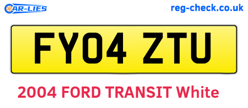 FY04ZTU are the vehicle registration plates.