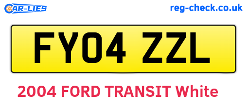 FY04ZZL are the vehicle registration plates.