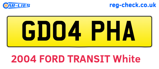GD04PHA are the vehicle registration plates.