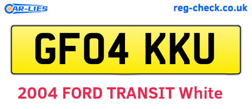 GF04KKU are the vehicle registration plates.