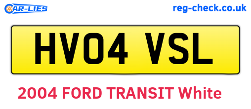 HV04VSL are the vehicle registration plates.