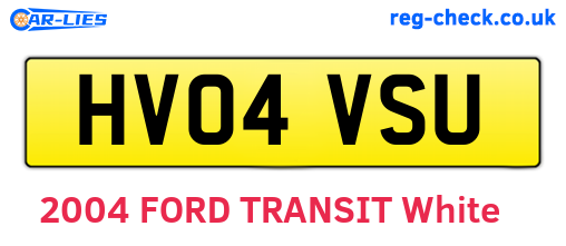 HV04VSU are the vehicle registration plates.