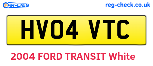 HV04VTC are the vehicle registration plates.
