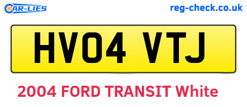 HV04VTJ are the vehicle registration plates.