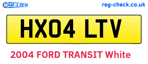 HX04LTV are the vehicle registration plates.