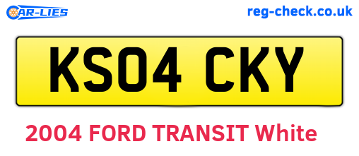 KS04CKY are the vehicle registration plates.