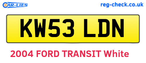 KW53LDN are the vehicle registration plates.