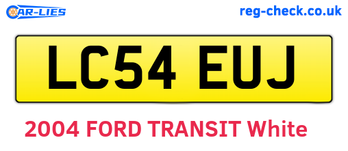 LC54EUJ are the vehicle registration plates.