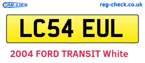 LC54EUL are the vehicle registration plates.