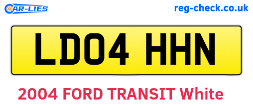 LD04HHN are the vehicle registration plates.