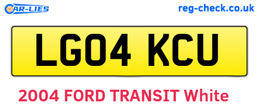 LG04KCU are the vehicle registration plates.
