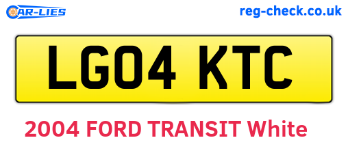 LG04KTC are the vehicle registration plates.