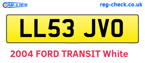 LL53JVO are the vehicle registration plates.