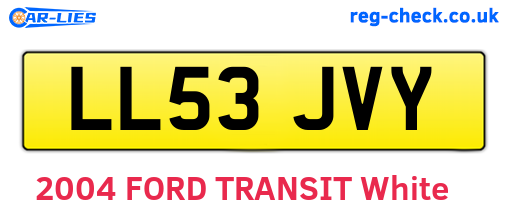 LL53JVY are the vehicle registration plates.