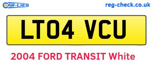 LT04VCU are the vehicle registration plates.
