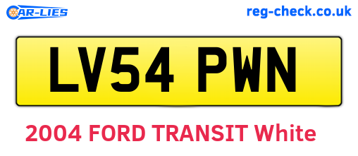 LV54PWN are the vehicle registration plates.