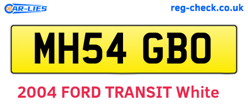 MH54GBO are the vehicle registration plates.