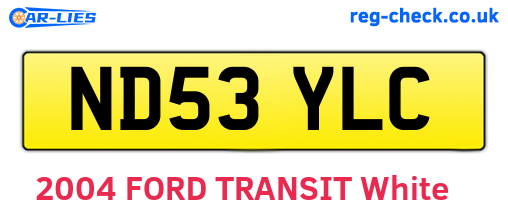ND53YLC are the vehicle registration plates.