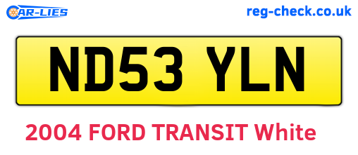 ND53YLN are the vehicle registration plates.