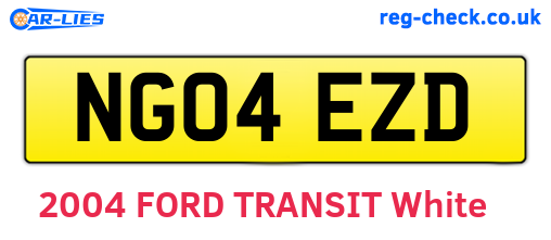 NG04EZD are the vehicle registration plates.