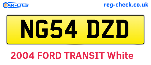 NG54DZD are the vehicle registration plates.