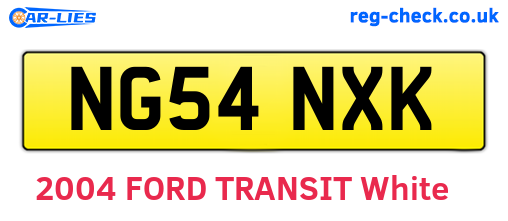 NG54NXK are the vehicle registration plates.
