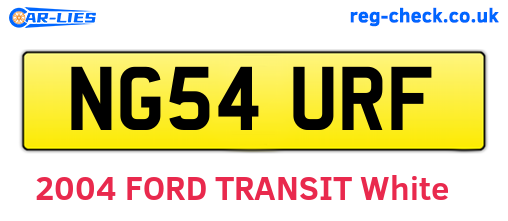 NG54URF are the vehicle registration plates.