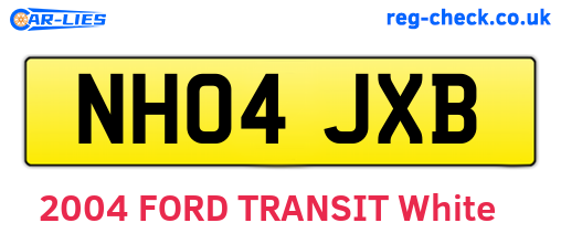 NH04JXB are the vehicle registration plates.