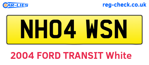 NH04WSN are the vehicle registration plates.