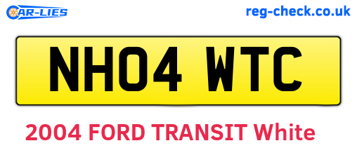NH04WTC are the vehicle registration plates.