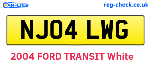 NJ04LWG are the vehicle registration plates.