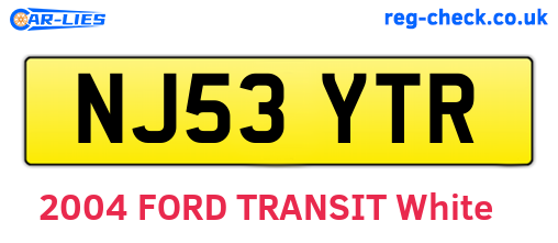 NJ53YTR are the vehicle registration plates.