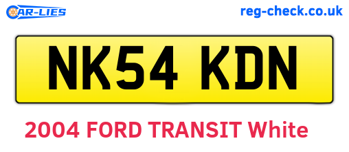 NK54KDN are the vehicle registration plates.