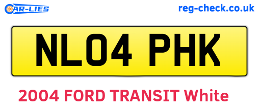 NL04PHK are the vehicle registration plates.