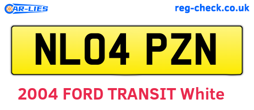 NL04PZN are the vehicle registration plates.
