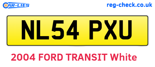 NL54PXU are the vehicle registration plates.